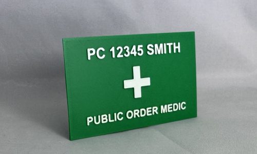 Kit Bag Window label for a PC Public Order Medic Kit Bag Window label for a PC Public Order Medic