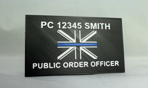 Kit Bag Window label for a Public Order PC with a Thin Blue Line flag Kit Bag Window label for a Public Order PC with a Thin Blue Line flag