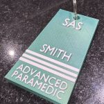 Scottish Ambulance Service SAS Advanced Paramedic Keyring/BagTag with a customised name